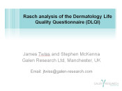 Rasch analysis of the Dermatology Life Quality Questionnaire (DLQI)